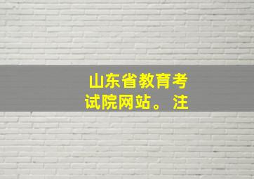 山东省教育考试院网站。 注